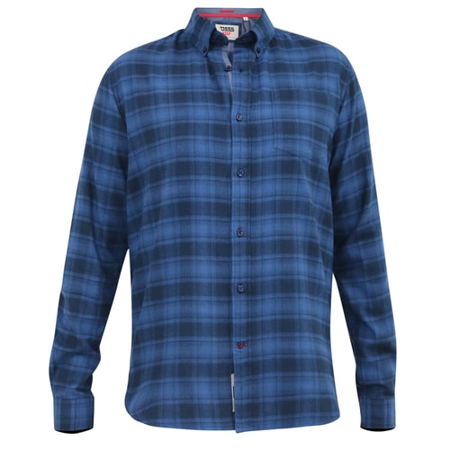 D555 Bruce Check Long Sleeve Shirt Blue