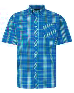 Espionage Check Shirt Royal/Mint/Lemon 