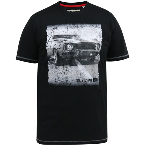 D555 Kenton Retro Car Printed T-Shirt Black