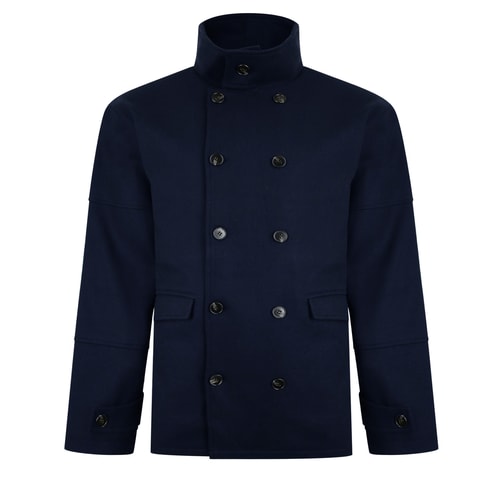 Bigdude Double Breasted Coat Navy