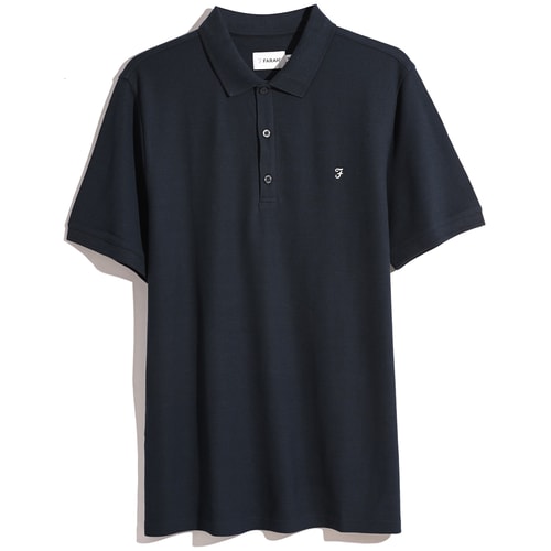 Farah Hudson Short Sleeve Polo Shirt True Navy