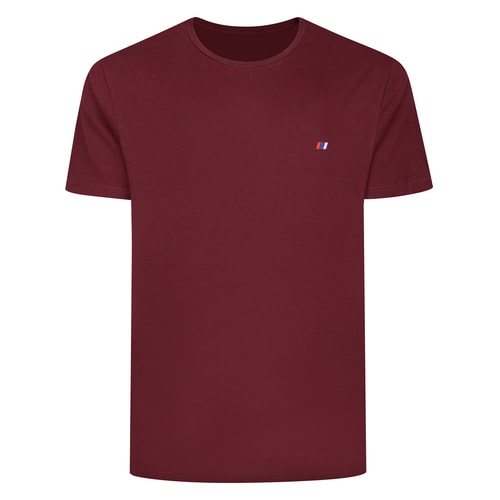 Bigdude Embroidered Logo T-Shirt Burgundy Tall
