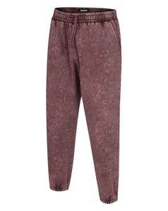 Bigdude Acid Wash Joggers Burgundy