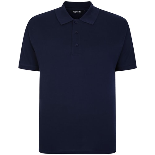 Bigdude Plain Polo Shirt Navy Tall