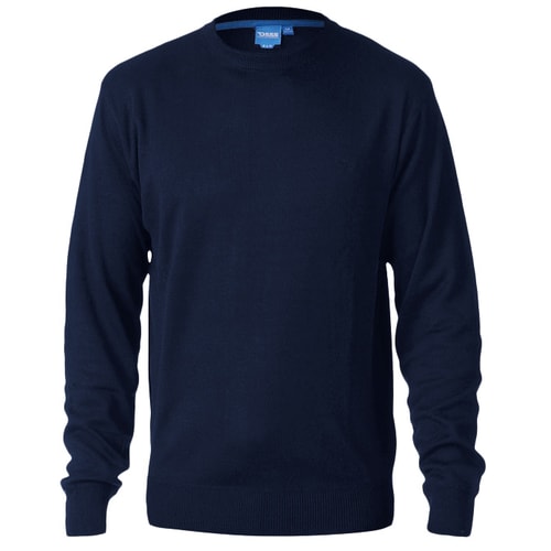 D555 Plain Crew Neck Sweater Navy