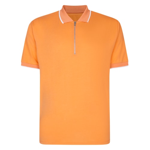 Bigdude Zipped Polo Shirt Apricot