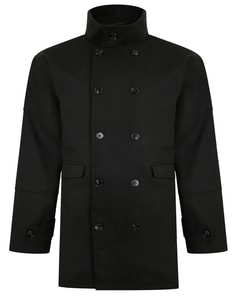 Bigdude Double Breasted Coat Black