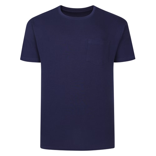 Bigdude Waffle T-Shirt With Pocket Navy