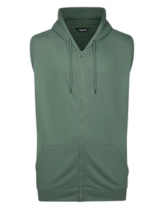 Bigdude Loop Back Sleeveless Hoody Sage Green Tall