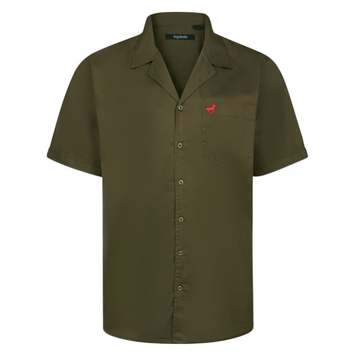 Bigdude Relaxed Collar Short Sleeve Shirt Sage Green