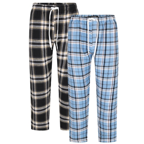 Bigdude Woven Waffle PJ Pants Twin Pack Blue