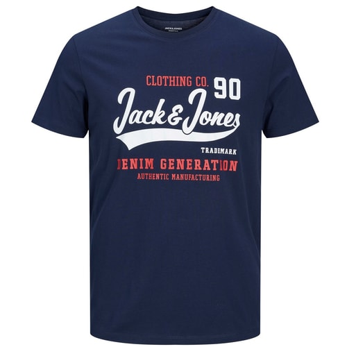 Jack & Jones Denim Generation Logo T-Shirt Navy 