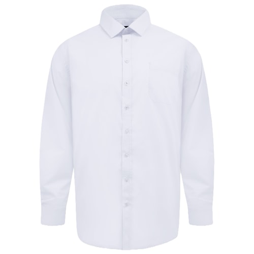 D555 Oliver Long Sleeve Stretch Shirt White
