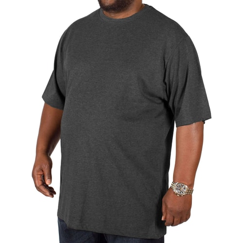 Bigdude Plain Crew Neck T-Shirt Charcoal