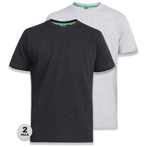 D555 Fenton Grey and Black Multipack T-Shirts