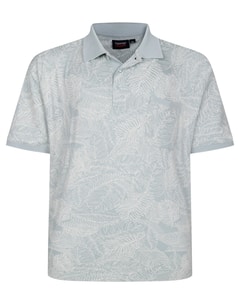 Espionage Leaf Print Polo Shirt Light Green