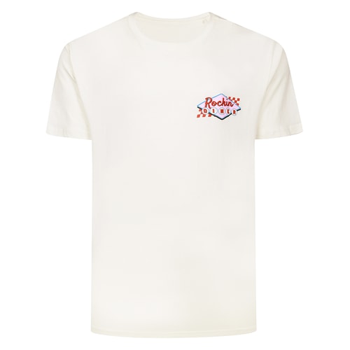 Bigdude Rockin Diner Back Print T-Shirt Cream