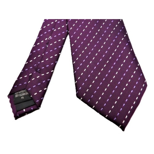 Knightsbridge Extra Long Geometric Tie Purple