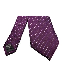 Knightsbridge Extra Long Geometric Tie Purple