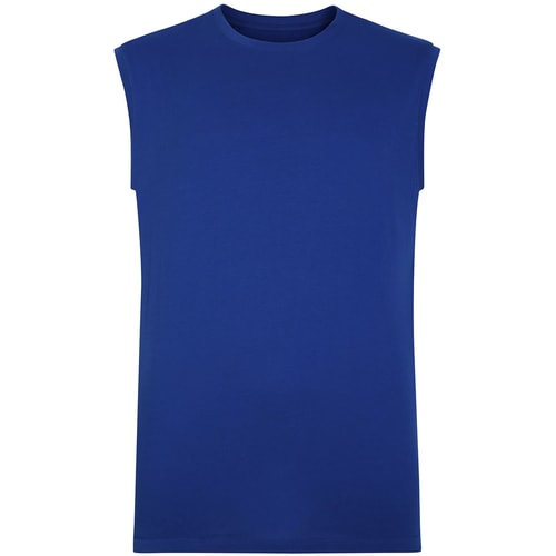 Bigdude Plain Sleeveless T-Shirt Royal Blue