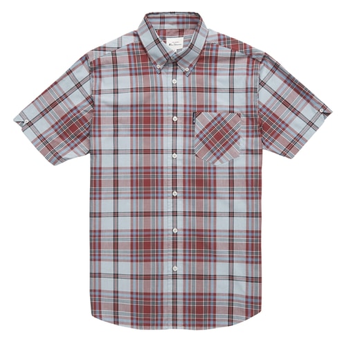 Ben Sherman Classic Check Short Sleeve Shirt Light Blue