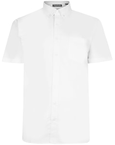 Bigdude Oxford Short Sleeve Shirt White