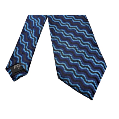Knightsbridge Extra Long Waves Tie Navy