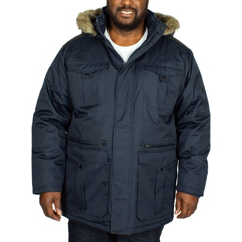Bigdude Full Zip Parka Coat Navy