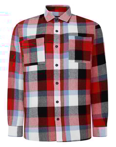 Bigdude Checked Waffle Shirt Pepper Red/Blue