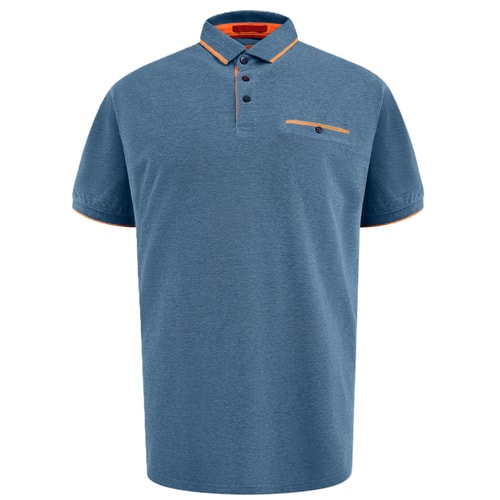 D555 Harvey 3 Pique Jacquard Polo Teal