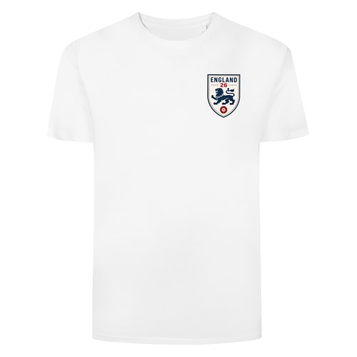 Bigdude England Football Print T-Shirt White