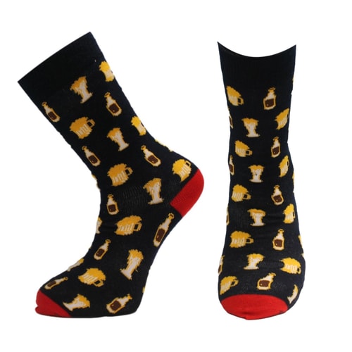 Beer Novelty Christmas Socks Single Pair Navy