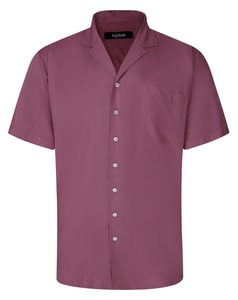 Bigdude Relaxed Collar Rayon Shirt Mauve