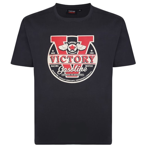 Espionage Signature Victory Print T-Shirt Charcoal