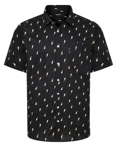 Bigdude Lightning Cotton Short Sleeve Shirt Black Tall