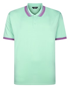 Bigdude Ombre Tipped Collar Polo Jelly Mint Tall