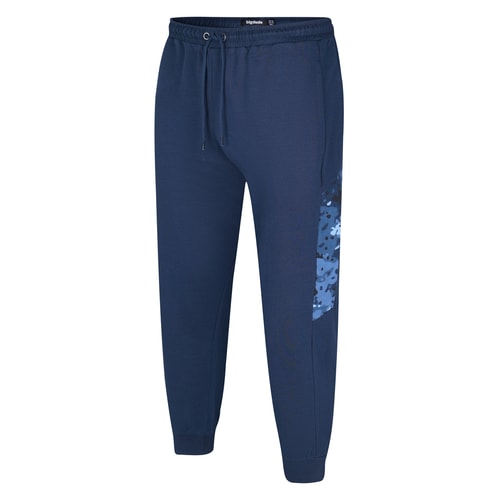 Bigdude Camo Side Panel Joggers Navy/Blue Camo