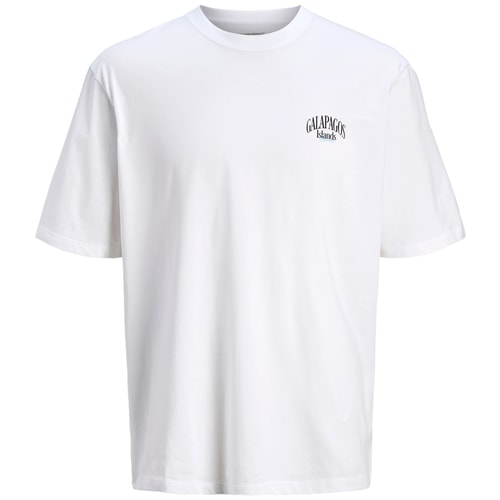 Jack & Jones Jeans Crew Neck Printed T-Shirt Bright White