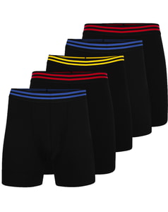 Bigdude 5 Pack Boxer Shorts Black