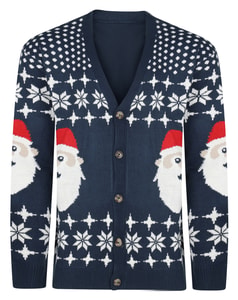 Bigdude Santa Festive Cardigan Navy