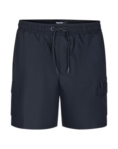 Bigdude Fully Elasticated Tech Cargo Shorts Black