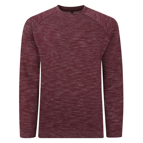Bigdude Vintage Marl Jumper Burgundy Tall