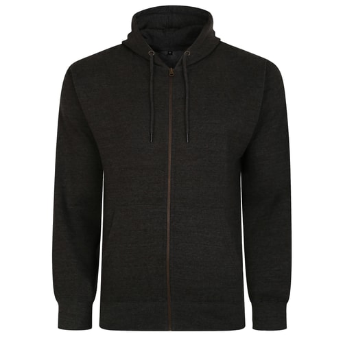 Bigdude Original Full Zip Hoody Charcoal Tall