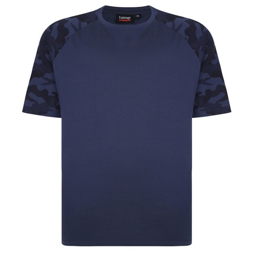 Espionage Camouflage Raglan Sleeve T-Shirt Navy