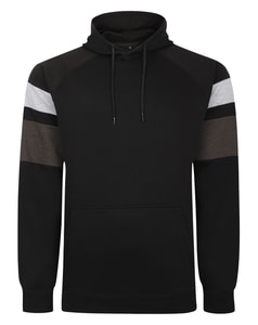 Bigdude Sleeve Colour Block Hoody Black