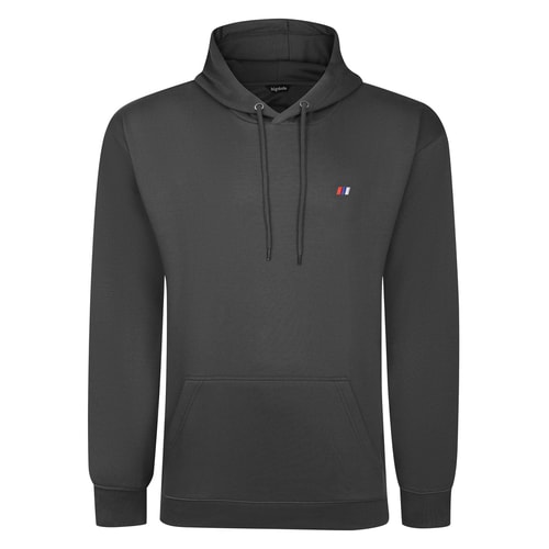 Bigdude Plain Hoody With Logo Charcoal