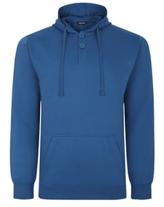 Bigdude Buttoned Pullover Hoody Deep Blue