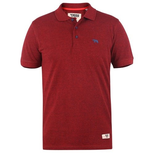 D555 Winchester Polo With Chest Embroidery Red Twist