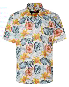 Bigdude Relaxed Collar Viscose Shirt Cream