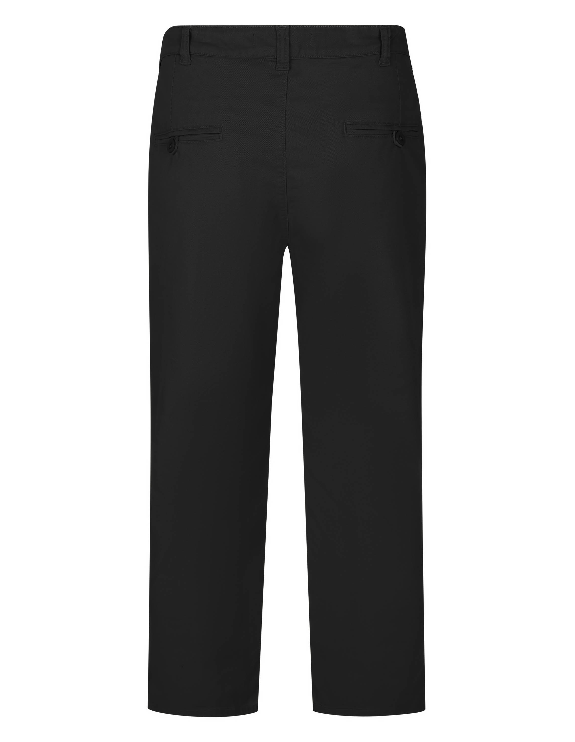 Bigdude Stretch Chino Trousers Black | BigDude